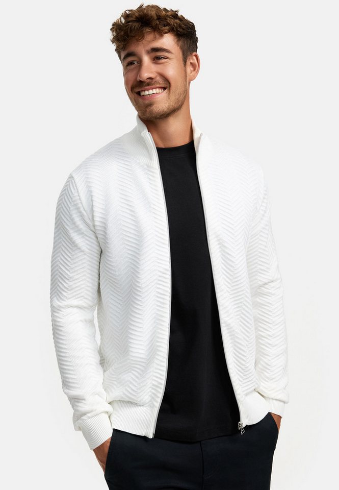 Kronstadt Strickjacke Herren KSCarlo Herrenstrickjacke Fein-Strickjacke mit Stehkragen von Kronstadt