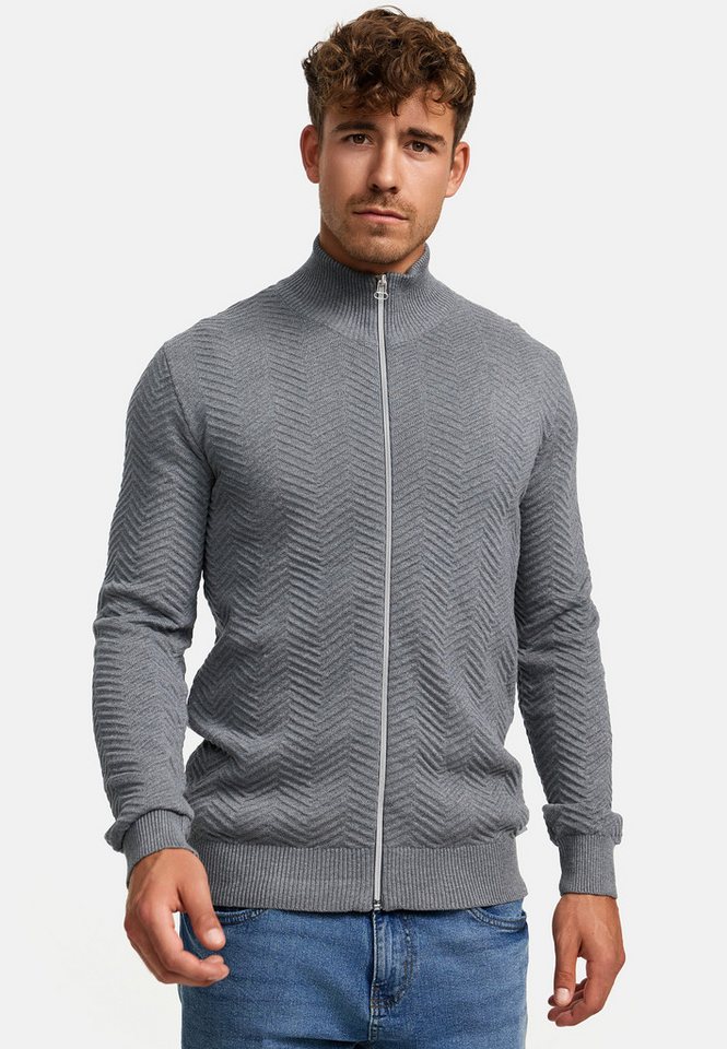 Kronstadt Strickjacke Herren KSCarlo Herrenstrickjacke Fein-Strickjacke mit Stehkragen von Kronstadt