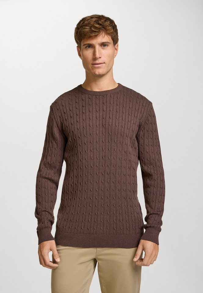 Kronstadt Strickpullover Herren KSCable Pullover Herrenpullover Feinstrickpullover mit Rundhalsausschnitt von Kronstadt