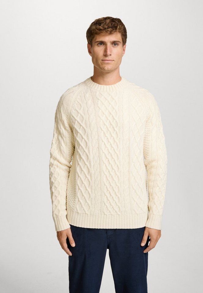 Kronstadt Strickpullover Herren KSWard crew Pullover Herrenpullover mit Zopfstrickmuster von Kronstadt