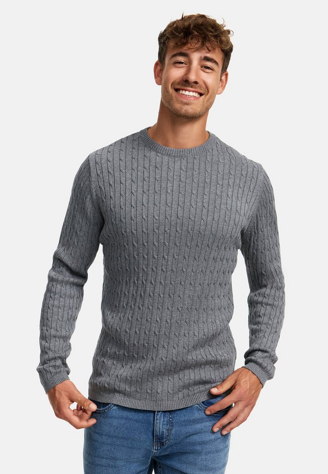 Kronstadt Strickpullover KSCable Feinstrickpullover mit Rundhalsausschnitt von Kronstadt