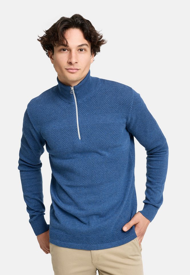 Kronstadt Strickpullover Herren KSHannes Half-Zip Pullover Herrenpullover aus hochwertigem Jaquard-Feinstrick von Kronstadt