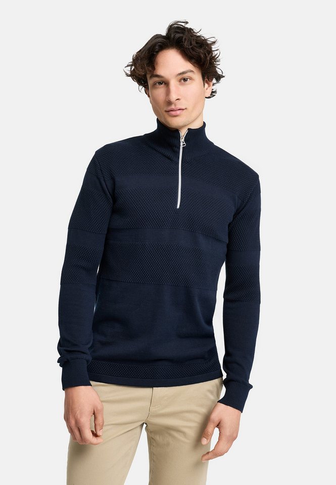 Kronstadt Strickpullover Herren KSHannes Half-Zip Pullover Herrenpullover aus hochwertigem Jaquard-Feinstrick von Kronstadt