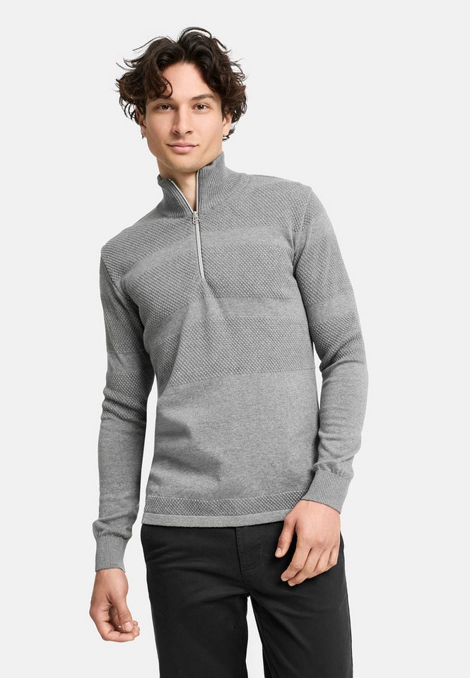 Kronstadt Strickpullover Herren KSHannes Half-Zip Pullover Herrenpullover aus hochwertigem Jaquard-Feinstrick von Kronstadt