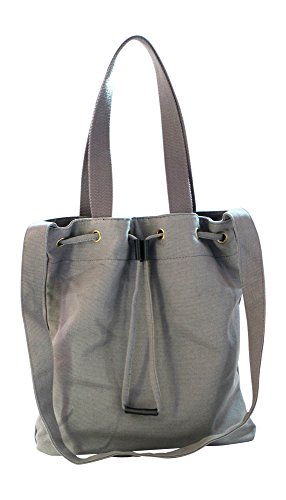 Kronya® | Elegante Tragetasche aus Stoff | Clutch Damen Damenhandtasche Damentasche Handtasche Henkeltasche Rucksack Schulrucksack Schultasche Schultertasche Shopper Tasche Umhängetasche (Grau) von Kronya