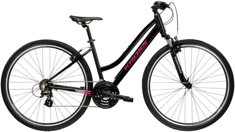 Kross Crossrad "Crossrad Damen 28" Evado 2.0 schwarz 21 Gänge" 21 Gang Shimano ALTUS M310 Schaltwerk Kettenschaltung von Kross