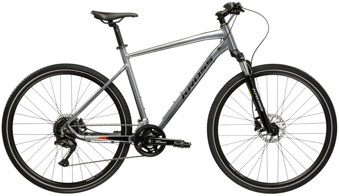 Kross Crossrad "Crossrad Herren 28" Evado 5.0 grau 18 Gänge" 18 Gang Shimano CUES U3020 Schaltwerk Kettenschaltung von Kross