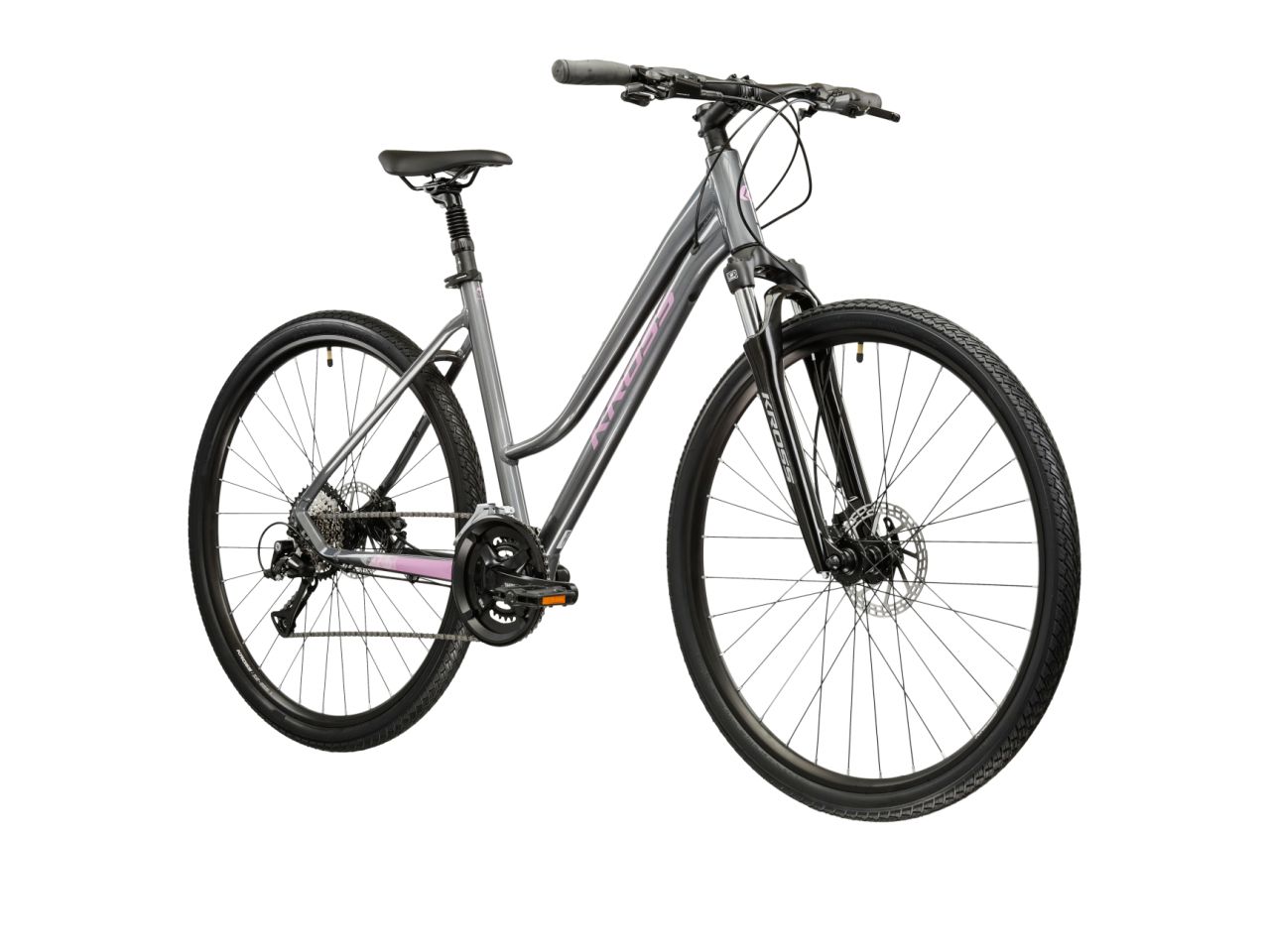 Kross Crossrad "KROSS Crossrad Damen 28" Evado 4.0 grau 16 Gänge" 16 Gang Shimano ACERA M3020 Schaltwerk Kettenschaltung von Kross