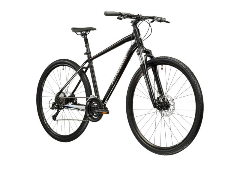 Kross Crossrad "KROSS Crossrad Herren 28" Evado 4.0 schwarz 16 Gänge" 16 Gang Shimano ACERA M3020 Schaltwerk Kettenschaltung von Kross
