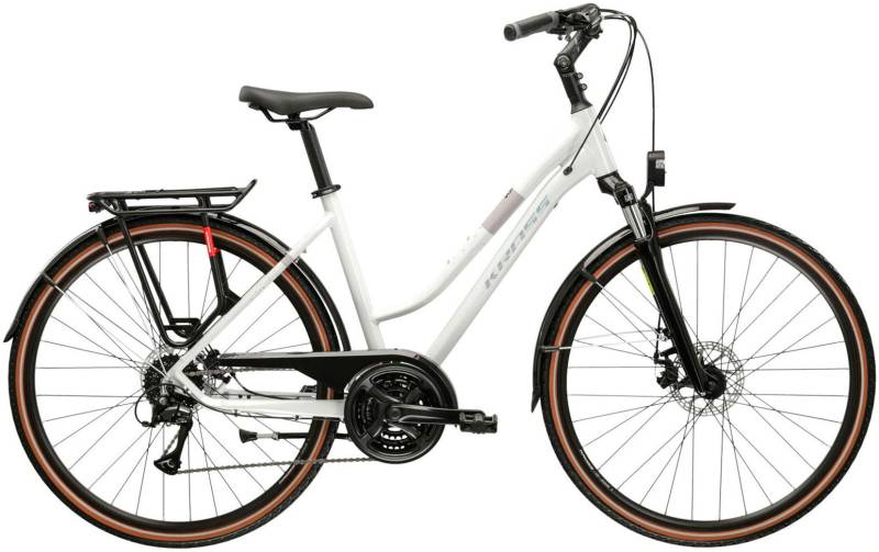 Kross Trekkingrad "KROSS Trekkingrad Damen 28" Trans 3.0 ULT.RA weiß 24 Gänge" 24 Gang Shimano ACERA M3020 Schaltwerk Kettenschaltung von Kross