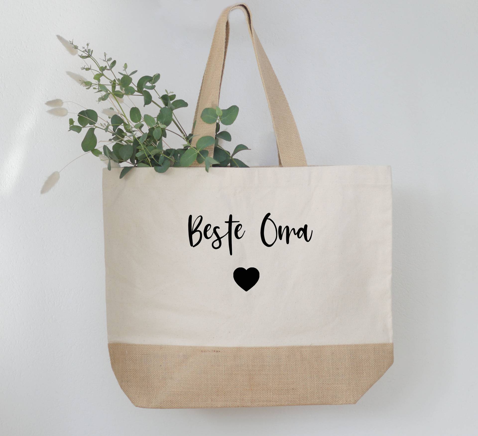 Jutetasche Beste Oma/ Mama/ Bester Papa Jutetasche Beste Oma/ Mama/ Bester Papa von KrueativShirts
