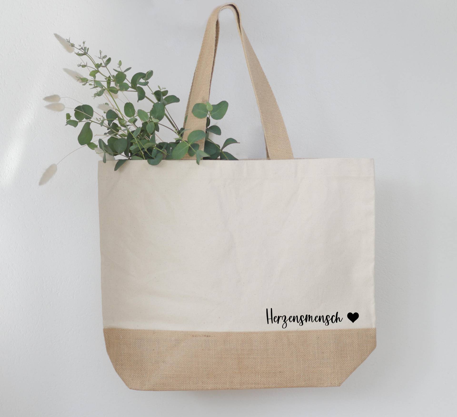 Jutetasche Herzensmensch Jutetasche Herzensmensch von KrueativShirts