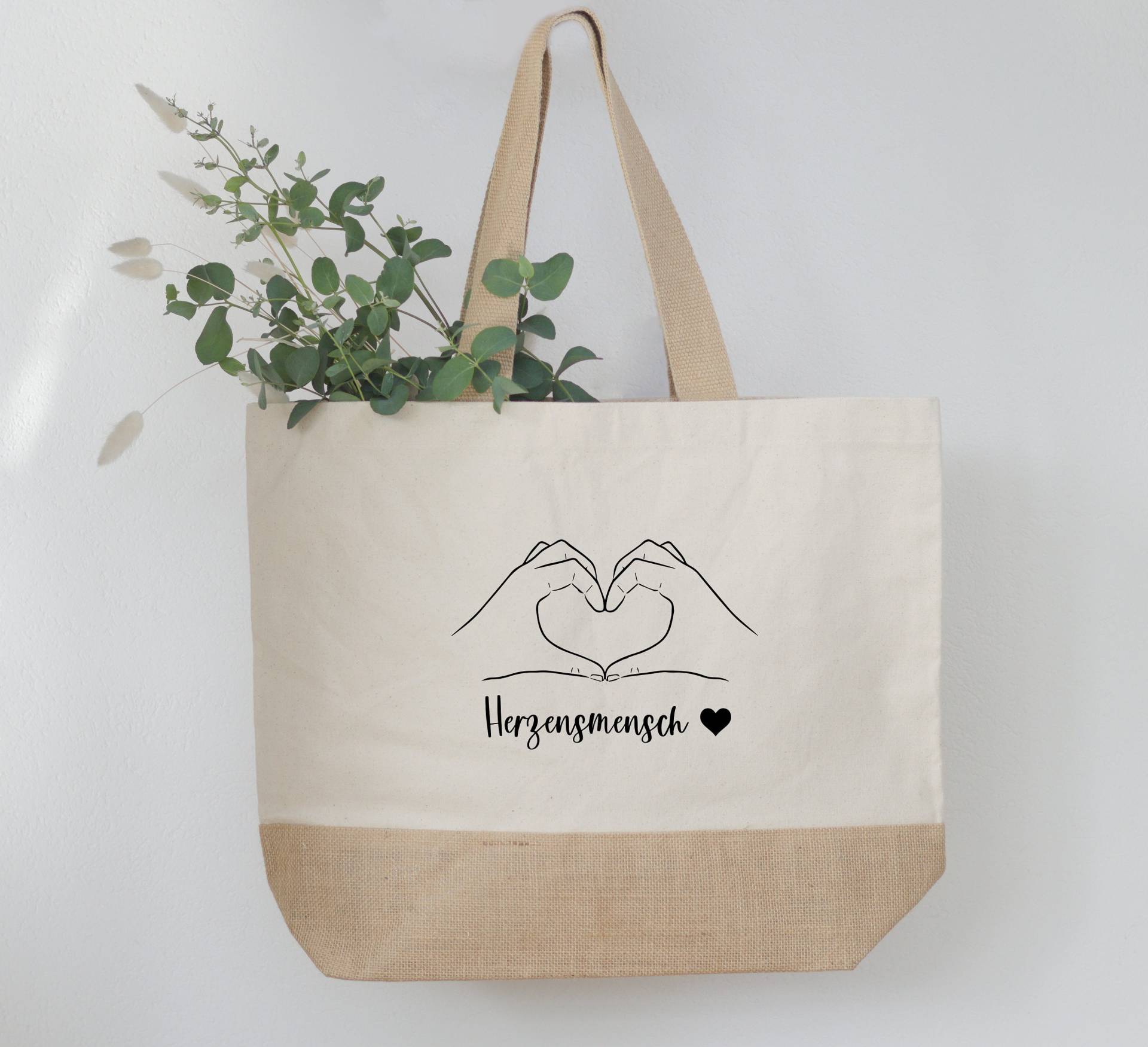 Jutetasche Herzensmensch Jutetasche Herzensmensch von KrueativShirts