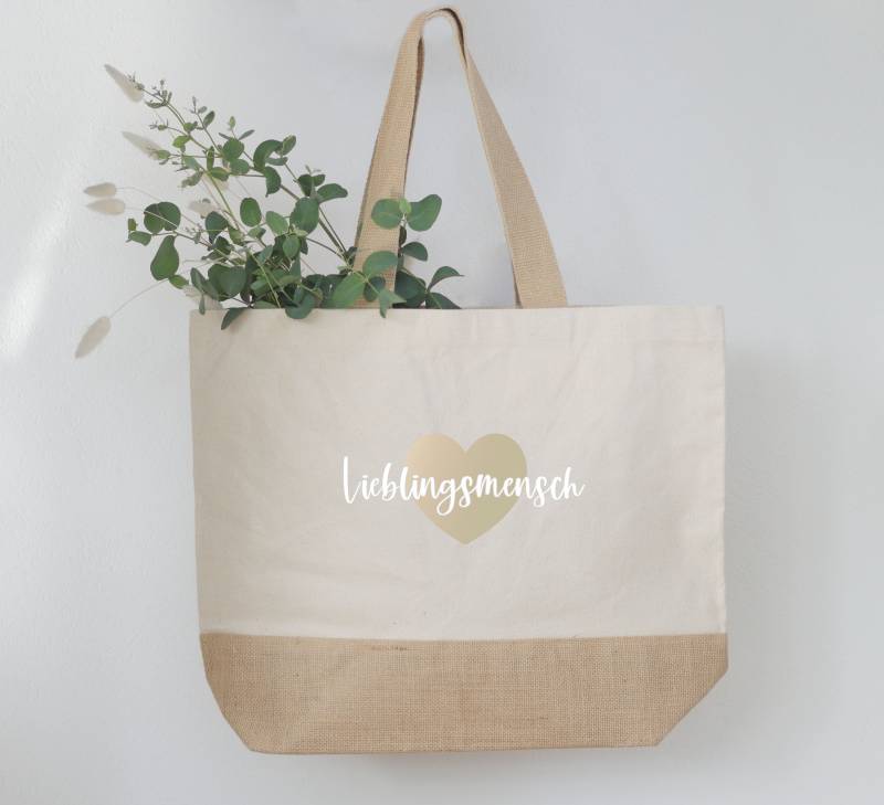 Jutetasche Lieblingsmensch Jutetasche Lieblingsmensch von KrueativShirts