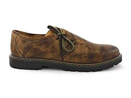 Krüger Buam Herren Trachtenhaferl Robbie | Trachtenschuhe | Modell: 9659-7 Braun | Größe (42 EU, Braun) von Krüger