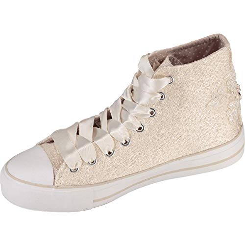 Krüger MADL Damen Trachtensneaker Bethany | Trachtenschuh | Modell: 4703-2 Ecru | (38 EU, Ecru) von Krüger