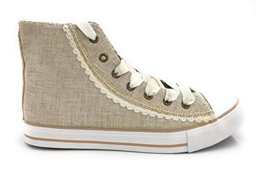 Krüger MADL Damen Trachtensneaker Gianna Gold | Trachtenschuh | Model: 4709-12 (36 EU, Gold) von Krüger Dirndl GmbH