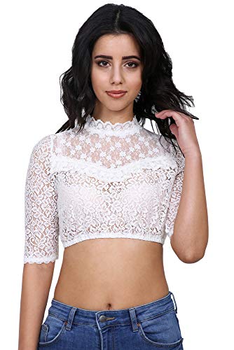 Krüger Damen Dirndlbluse Ladina aus Spitze 29140 - Ecru Gr. 48 von Krüger