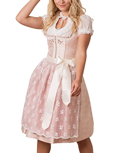 KRÜGER Damen Dirndl Mini, Modell: Dirndl Princess (60 cm), Knielang, 60cm, Art.-Nr. 047486-0-0033, 46, rosa von Krüger Dirndl