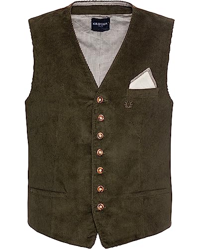 Krüger Dirndl Herren Weste 951166 oliv 50 von Krüger Dirndl