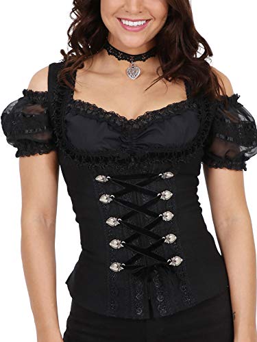 Krüger Damen Trachten Mieder, Modell: Moonnight, Art.-Nr. 035543-0-0004, 34, schwarz von Krüger Dirndl