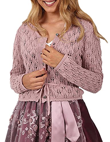 Krüger Damen Trachten Strickjacke Florentine 38701 - Rosa Gr. XL von Krüger