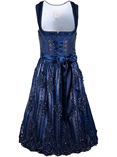 Krüger Dirndl 16077-8 70er Länge blau Collection dunkelblau (70er Länge dunkelblau, 54) von Krüger Dirndl