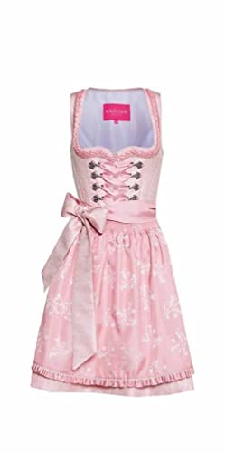 Krüger Madl Damen Dirndl Sina (60cm) rosa/weiß/Altrosa 34 von Krüger