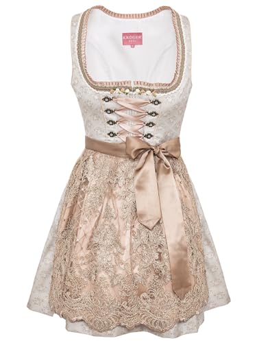 Krüger Dirndl Damen Dirndl 414765 hellgrau 40 von Krüger Dirndl
