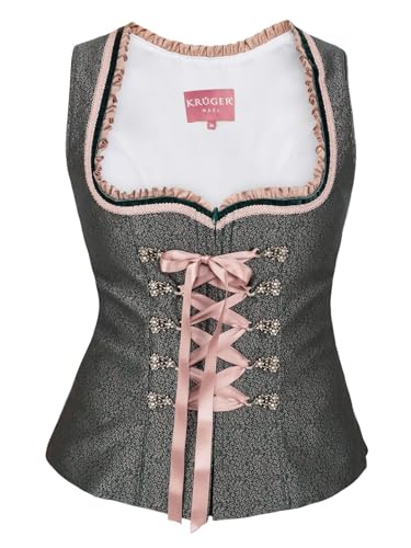 Krüger Dirndl Damen Mieder 416766 grün 36 von Krüger Dirndl