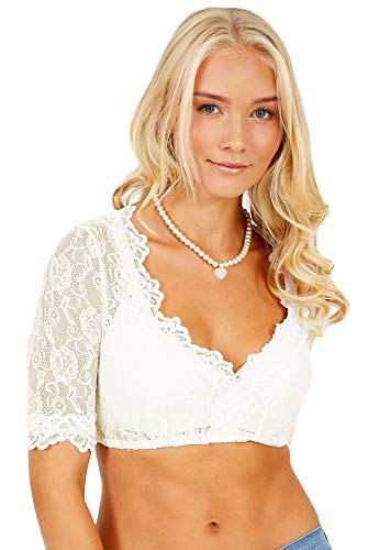 Krüger - Damen Dirndlbluse, leicht transparent, Cassandra (20140-2) von Krüger Dirndl
