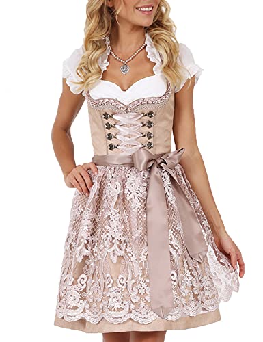 Krüger Dirndl Krüger MADL Damen Dirndl Leticia 048515 - Natur 50cm | Gr. 36 von Krüger Dirndl