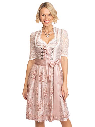 Krüger Dirndl Midi Dirndl 2tlg. 60 cm NALIA Rose, 34 von Krüger