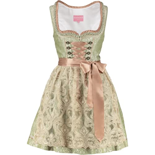 Krüger Dirndl Mini Dirndl Edina 414065-050-51 hellgrün Geblümt, Gr.44 Damen von Krüger Dirndl