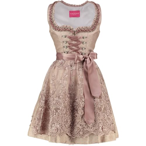 Krüger Dirndl Mini Dirndl Joelle 410462-050-0033 rosa Paisley, Gr.40 Damen von Krüger Dirndl