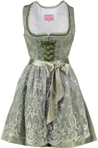 Krüger Dirndl Mini Dirndl Shana grün 50cm Rockänge Blumenmuster Gr. 32 Damen von Krüger Dirndl