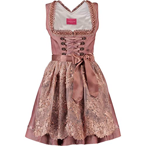 Krüger Dirndl Mini Dirndl Thordis rosa, Gr.42 Damen von Krüger Dirndl