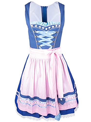 Krüger Dirndl Shiner 50er Länge vers. Farben MADL Kollektion (34, hellblau rosa) von Krüger Dirndl