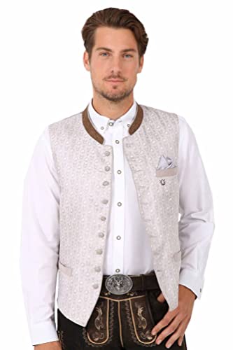 Krüger Dirndl Herren Trachtenweste 953162 beige 60 von Krüger Dirndl