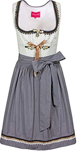 Krüger MADL Damen Dirndl Lavenda - Weiß Blau 60cm - Gr. 34 von Krüger Dirndl