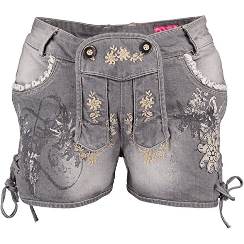 Krüger MADL Trachtenhose Edelweiss grau, Gr.32 Damen von Krüger Dirndl