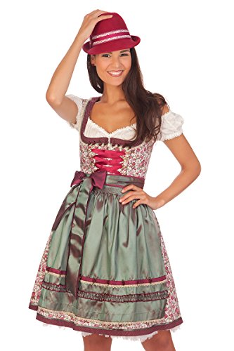 Trachten Mididirndl 2tlg. - IDUNA - weinrot, Größe 34 von Krüger Dirndl