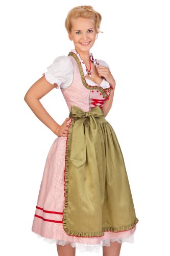 Trachten Mididirndl 2tlg. - ROMANTIKA - rosa, Größe 34 von Krüger Dirndl