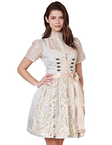 Krüger Dirndl Dalina Spitzenschürze 412465 | Hellblau Creme 50cm 36 von Krüger MADL
