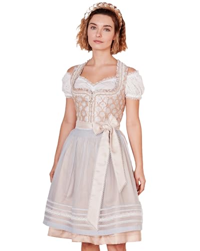 Krüger MADL Dirndl Seraphina 415267 | Natur Hellblau 60cm 48 von Krüger MADL