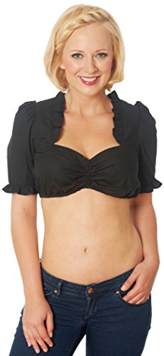 Krüger MADL Damen Trachtenbluse 42940, Gr. 34, Schwarz (schwarz 4) von Krüger