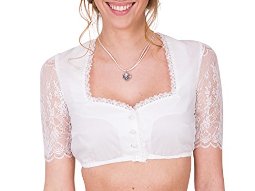 Krüger Madl Damen Bluse Halbarm Offwhite (20) 36 von Krüger Madl