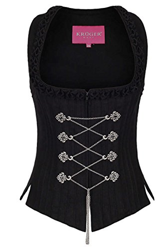 Krüger Madl Damen Dirndl Mieder schwarz, 4-SCHWARZ, 40 von Krüger Madl