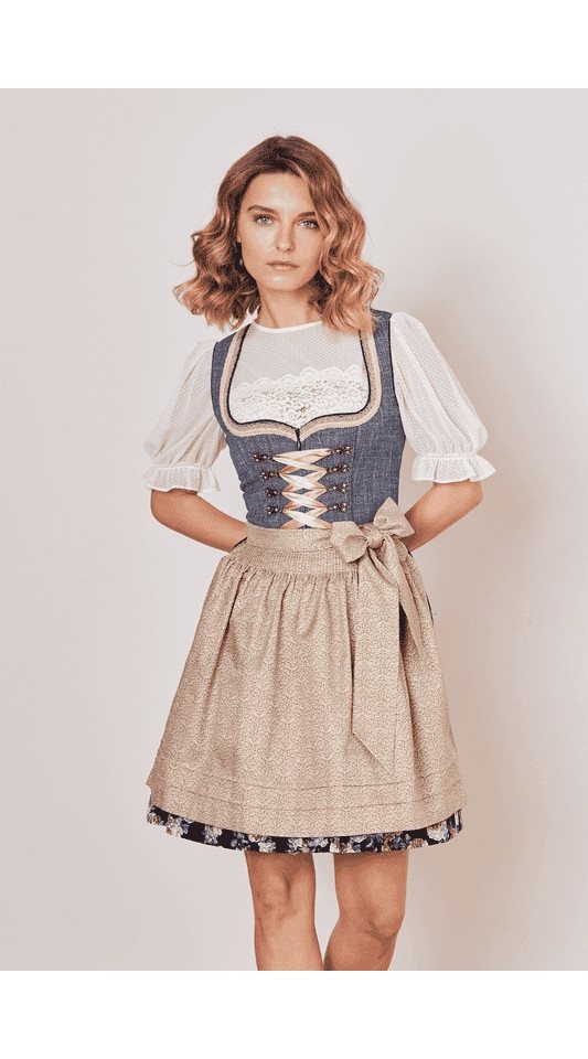 Krüger Madl Dirndl Dirndl Justine (60cm) - blau von Krüger Madl