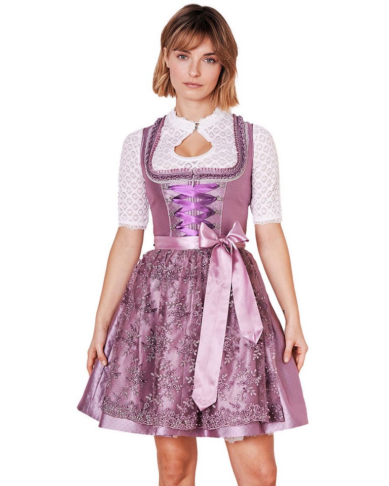 Krüger Madl Dirndl Dirndl 'Kalila' mit Spitzenschürze 419367, Lila 5 von Krüger Madl